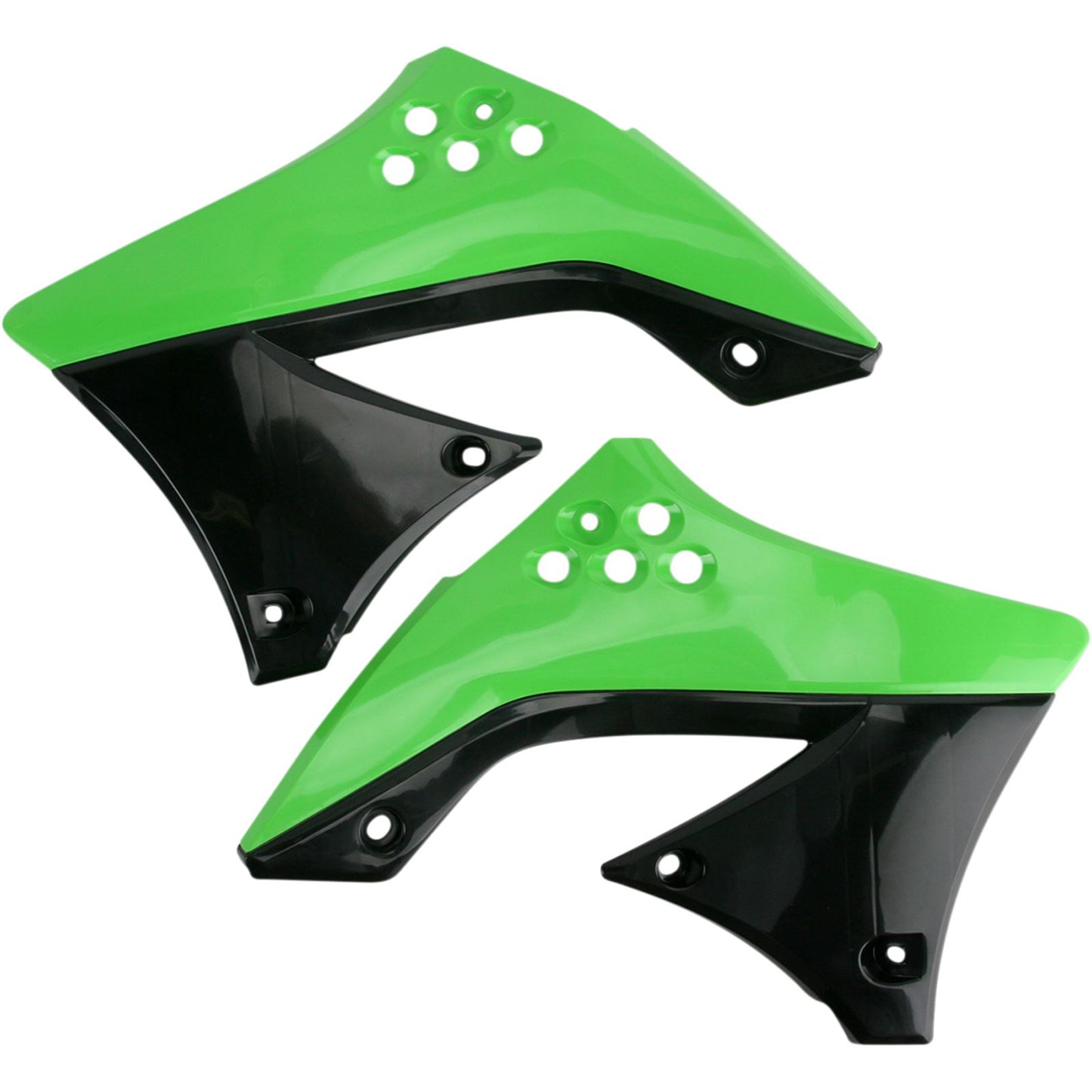 Acerbis Radiator Shrouds Green/Black 2141711089_319649