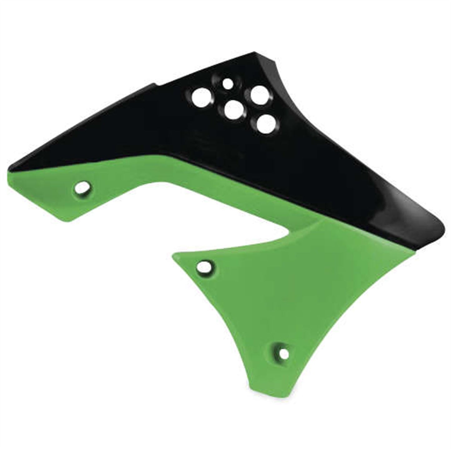 Acerbis Radiator Shrouds - Black/Green 2141721043_284421
