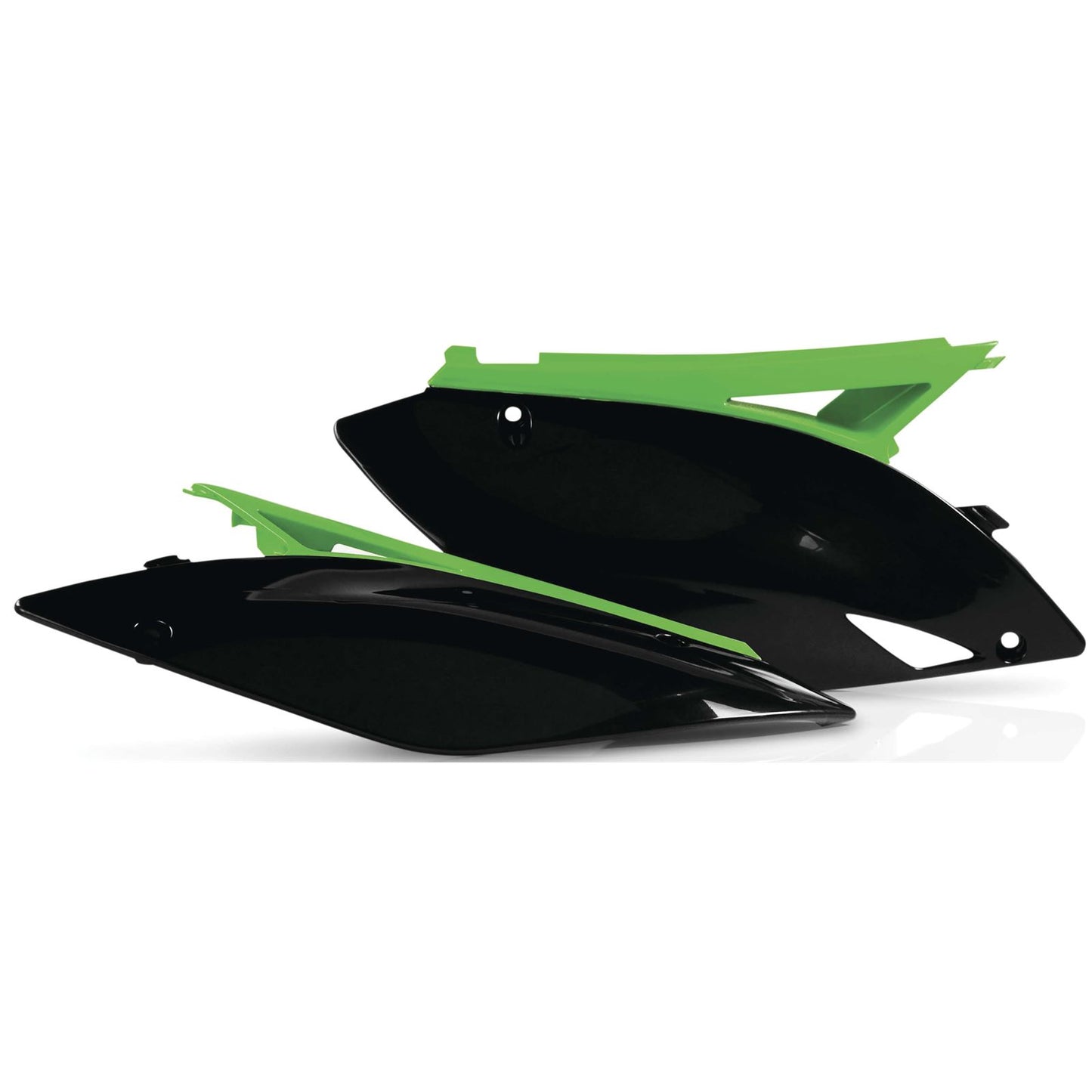 Acerbis Side Panels - Black/Green 2141730215_284456