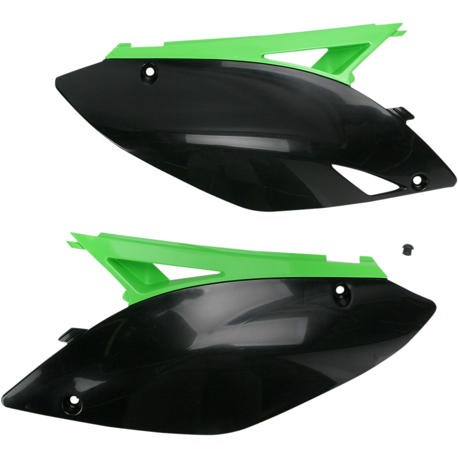 Acerbis Side Panels - Black/Green 2141730215_319654