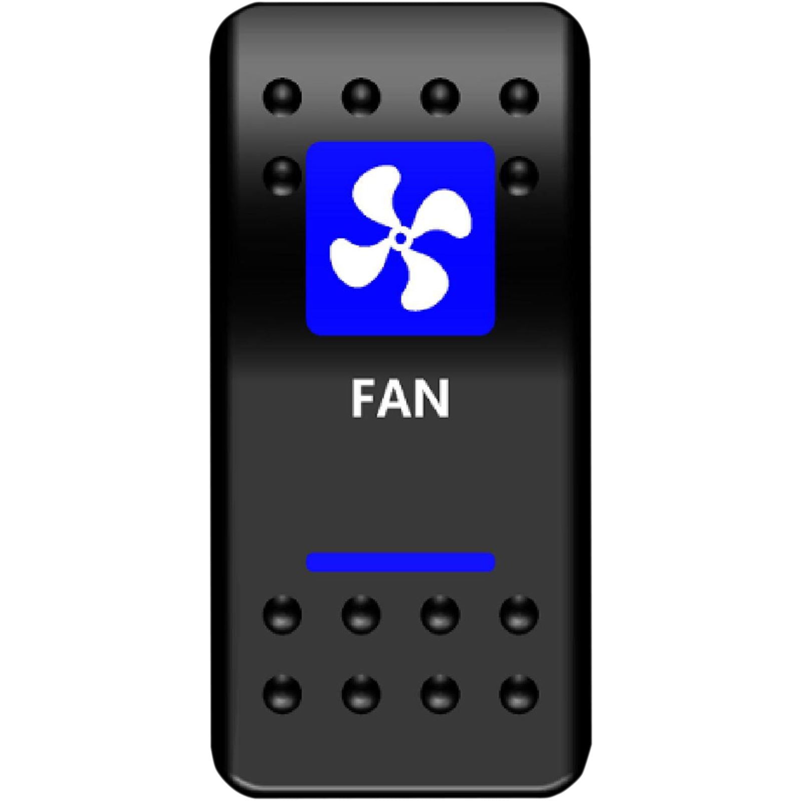 Moose Offroad Rocker Switch - Fan - Blue 2106-0455_442197