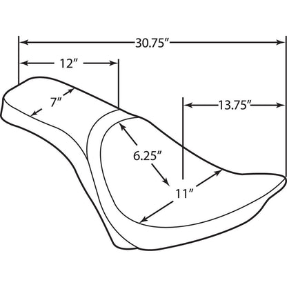Drag Specialties Predator 2-Up Seat - Smooth - Softail '00-'05 0802-0501_285477