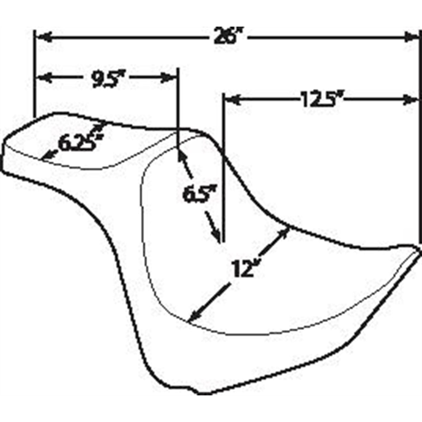 Drag Specialties Predator III Seat - Double Diamond - Red Stitched - FXFB 0802-1074_285506