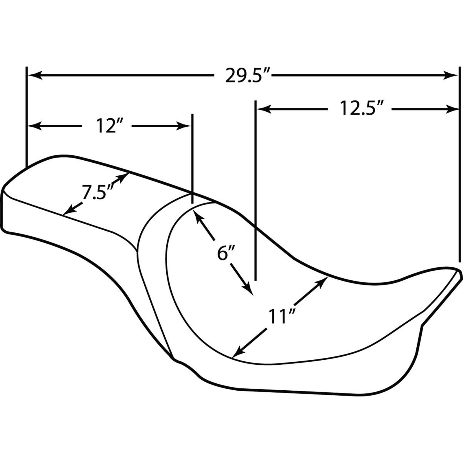 Drag Specialties Predator 2-Up Seat - Diamond 0803-0541_285511