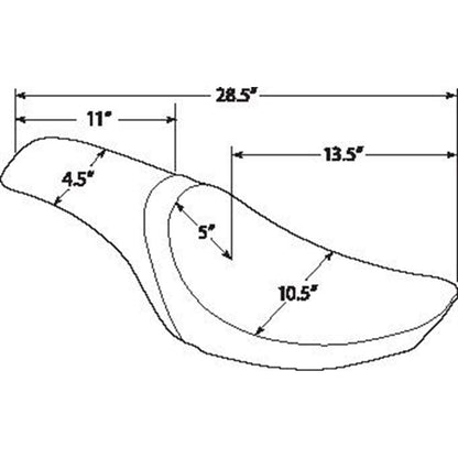 Drag Specialties Predator Seat - Smooth - FX/FL '58-'84 0805-0069_285515