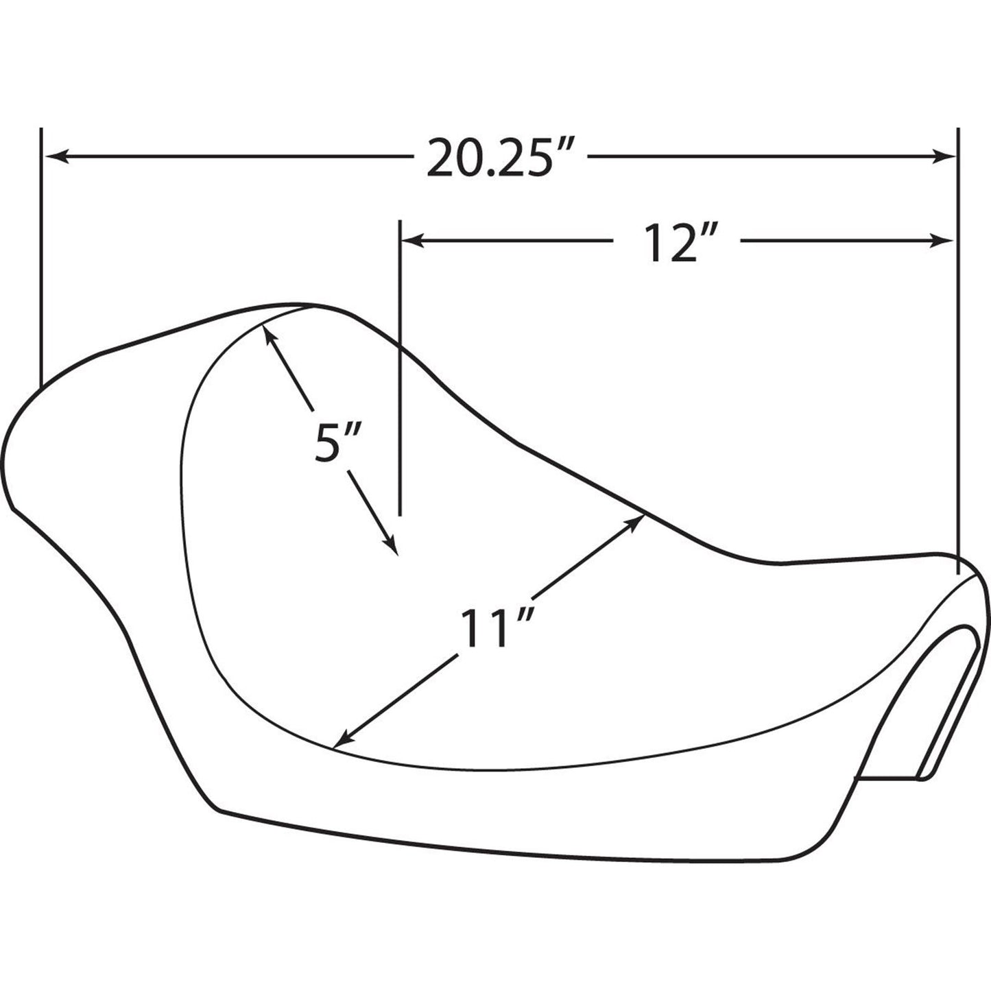 Drag Specialties Cafe Solo Seat - Diamond - XL 0804-0674_285534