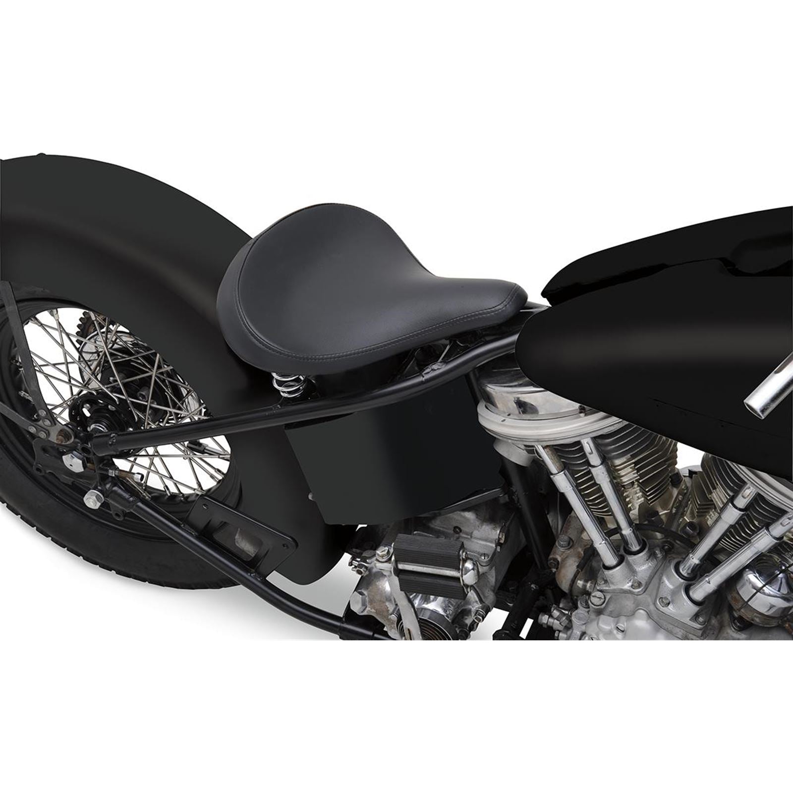 Drag Specialties Solo Seat - Large - Black - Vinyl 0806-0047_285535