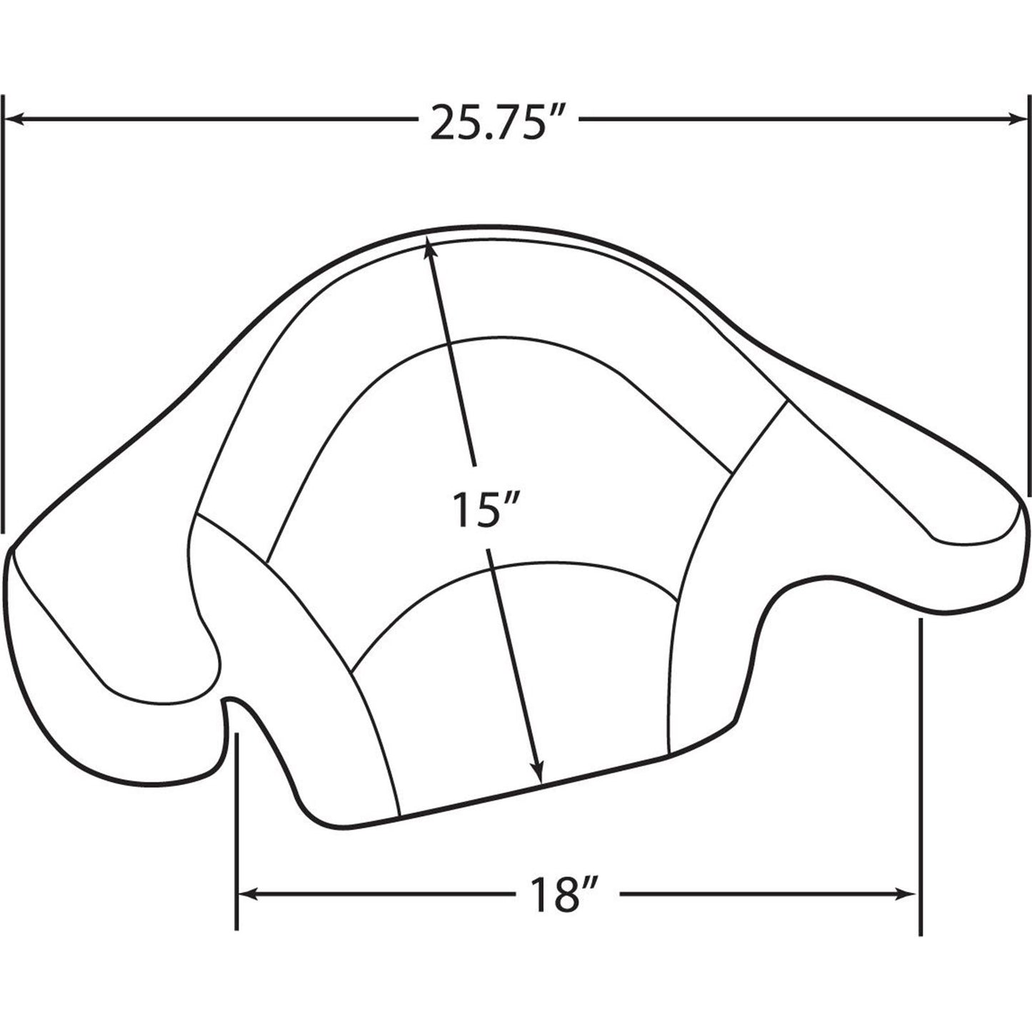 Drag Specialties Pad Backrest Tour-Pak Diamond 14 0822-0356_285540