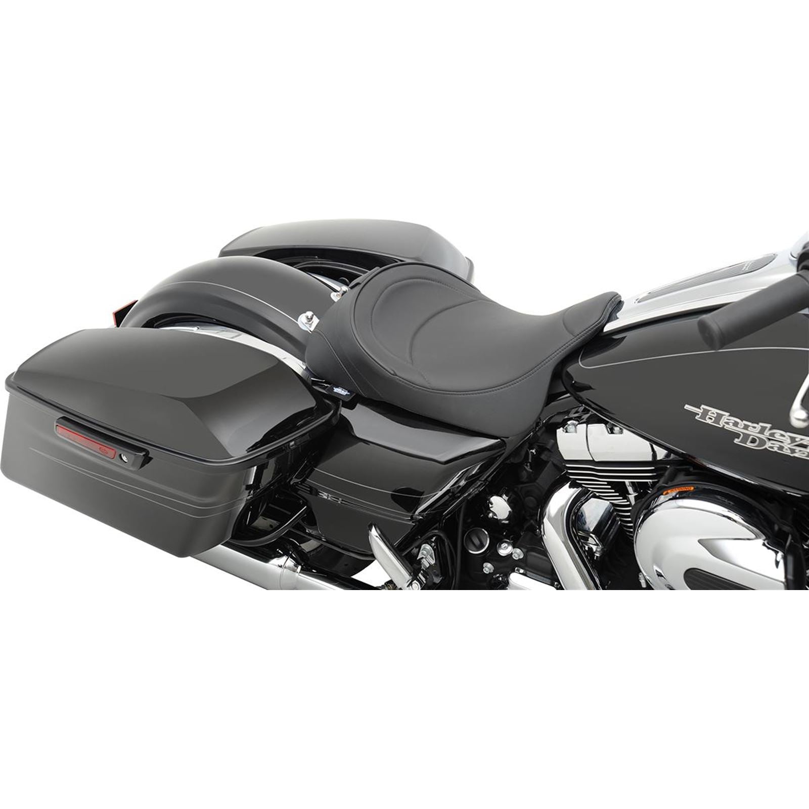 Drag Specialties Solo Seat - Mild Stitched - Driver Backrest - FL '08+ 0801-0886_285588