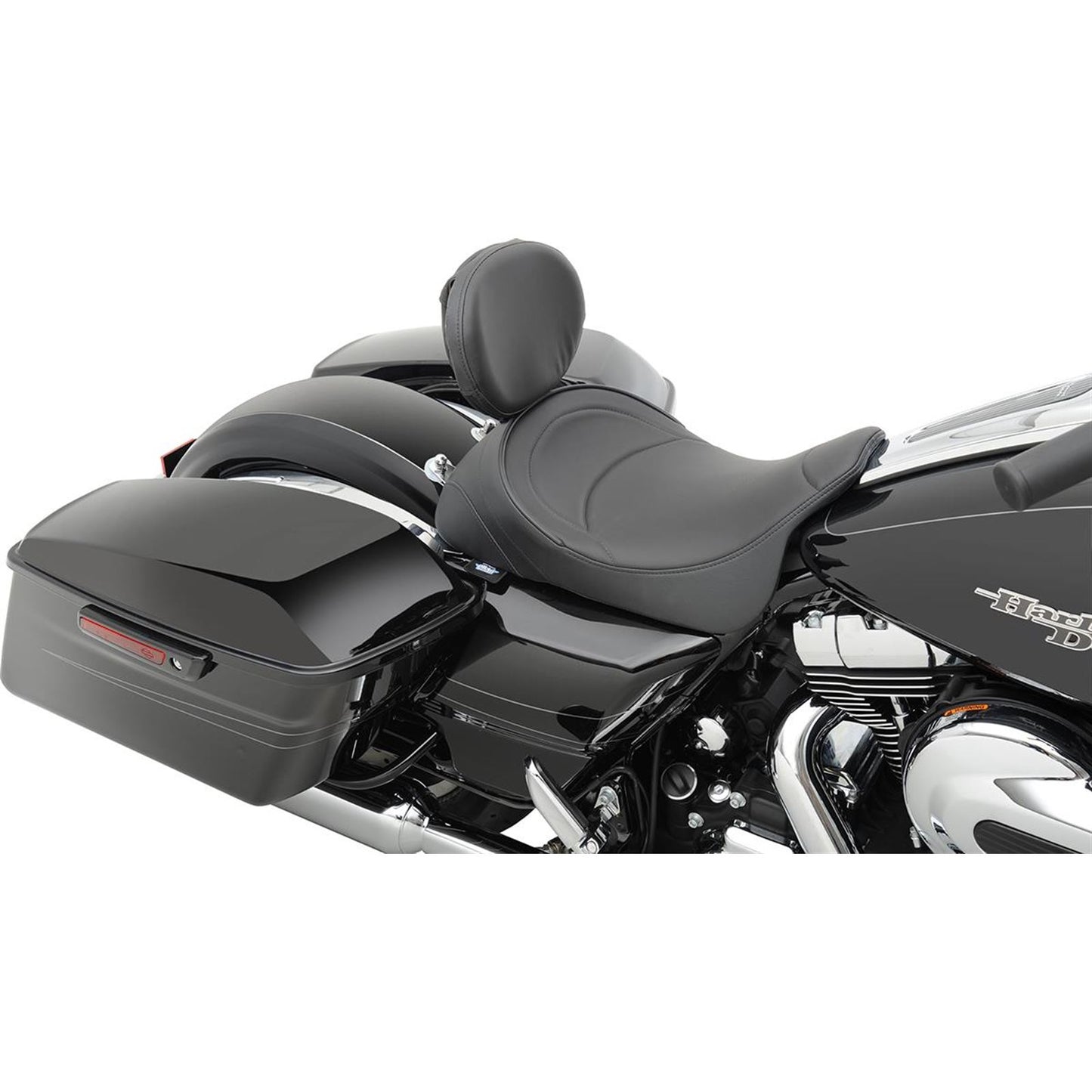 Drag Specialties Solo Seat - Mild Stitched - Driver Backrest - FL '08+ 0801-0886_285589