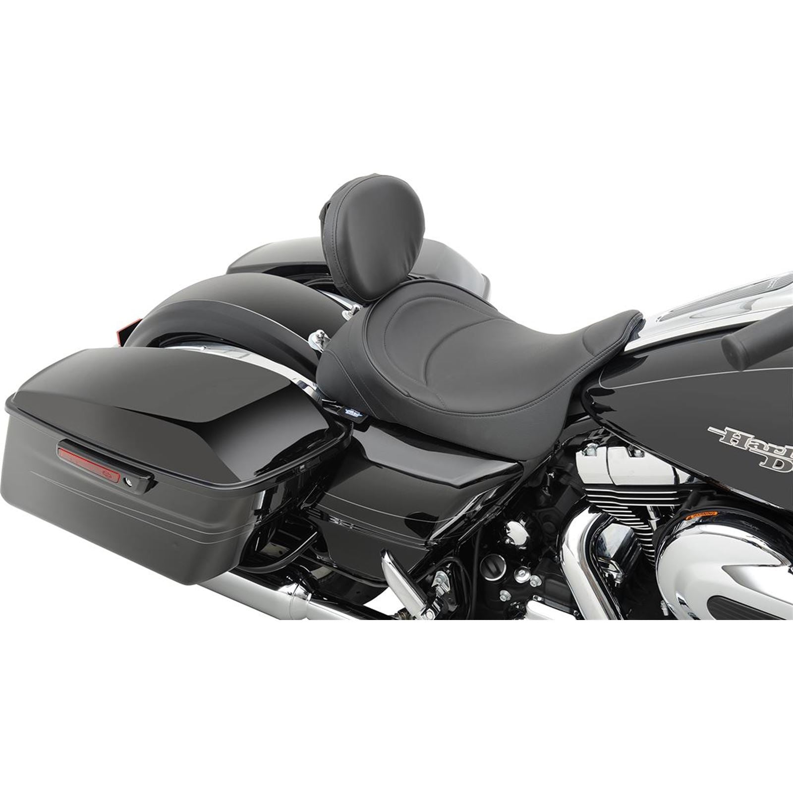 Drag Specialties Solo Seat - Mild Stitched - Driver Backrest - FL '08+ 0801-0886_285589