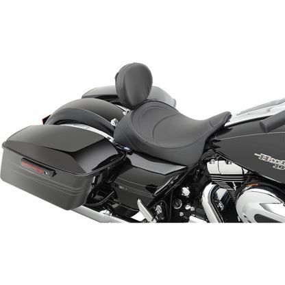 Drag Specialties Solo Seat - Mild Stitched - Driver Backrest - FL '08+ 0801-0886_285589