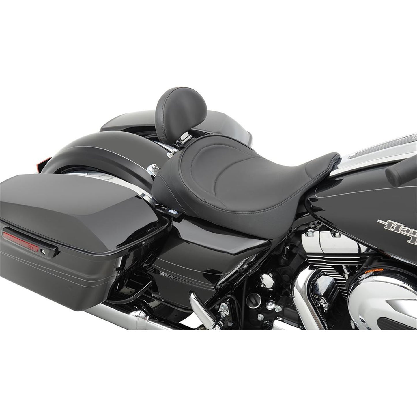 Drag Specialties Solo Seat - Mild Stitched - Driver Backrest - FL '08+ 0801-0886_285590