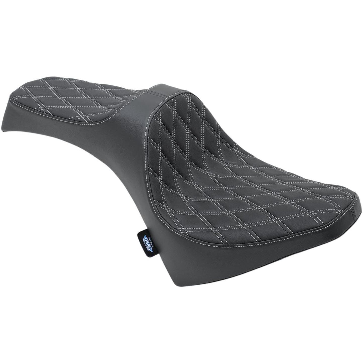 Drag Specialties Predator III Seat - Double Diamond - Silver Thread - Scout 0810-2120_619186
