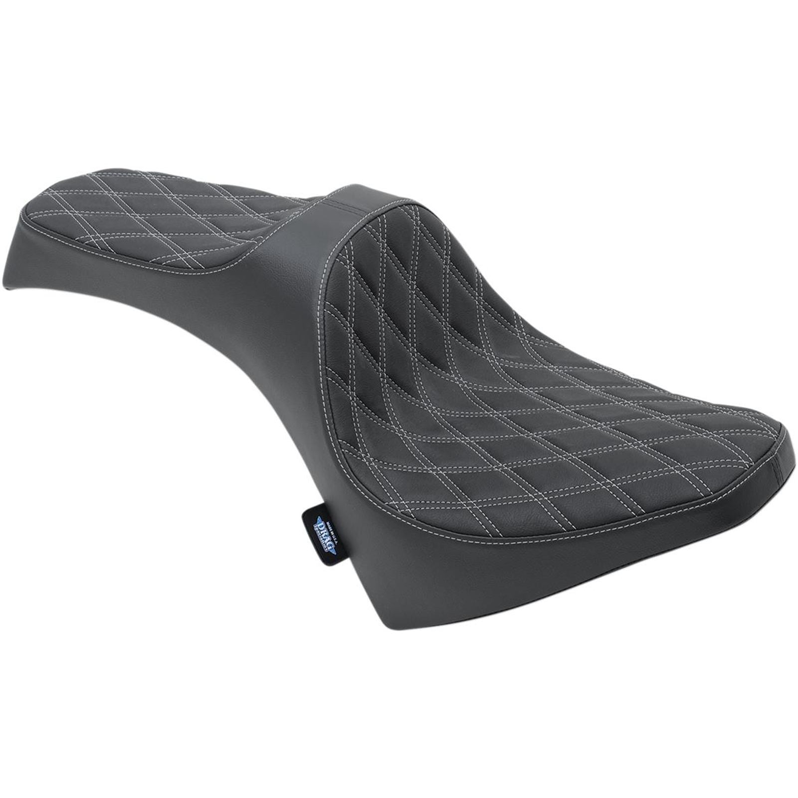 Drag Specialties Predator III Seat - Double Diamond - Silver Thread - Scout 0810-2120_619186