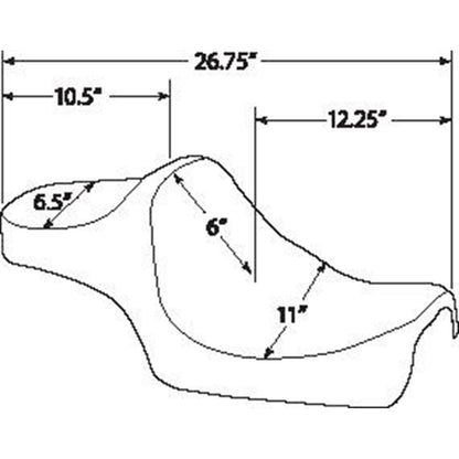 Drag Specialties Predator III Seat - Classic - XL 14+ 0804-0730_285606