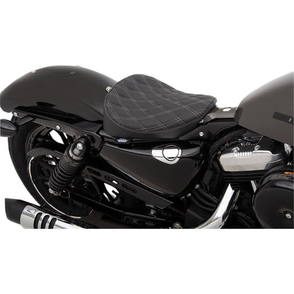 Drag Specialties Bobber Solo Seat - Double Diamond - Silver Stitch - XL 0804-0740_285610