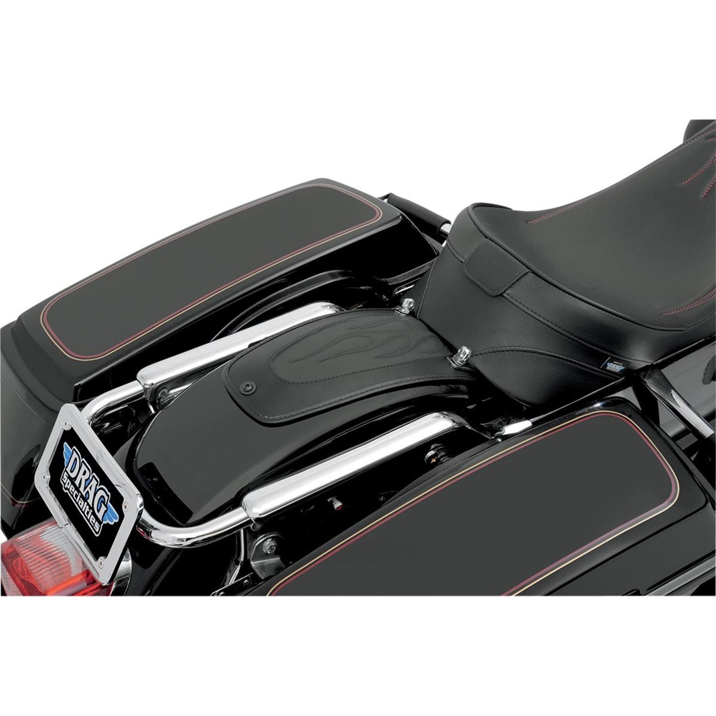 Drag Specialties Fender Skin - Flame Stitched Automotive-Grade Vinyl Center 12"Lx5.5"W 1405-0140_619194