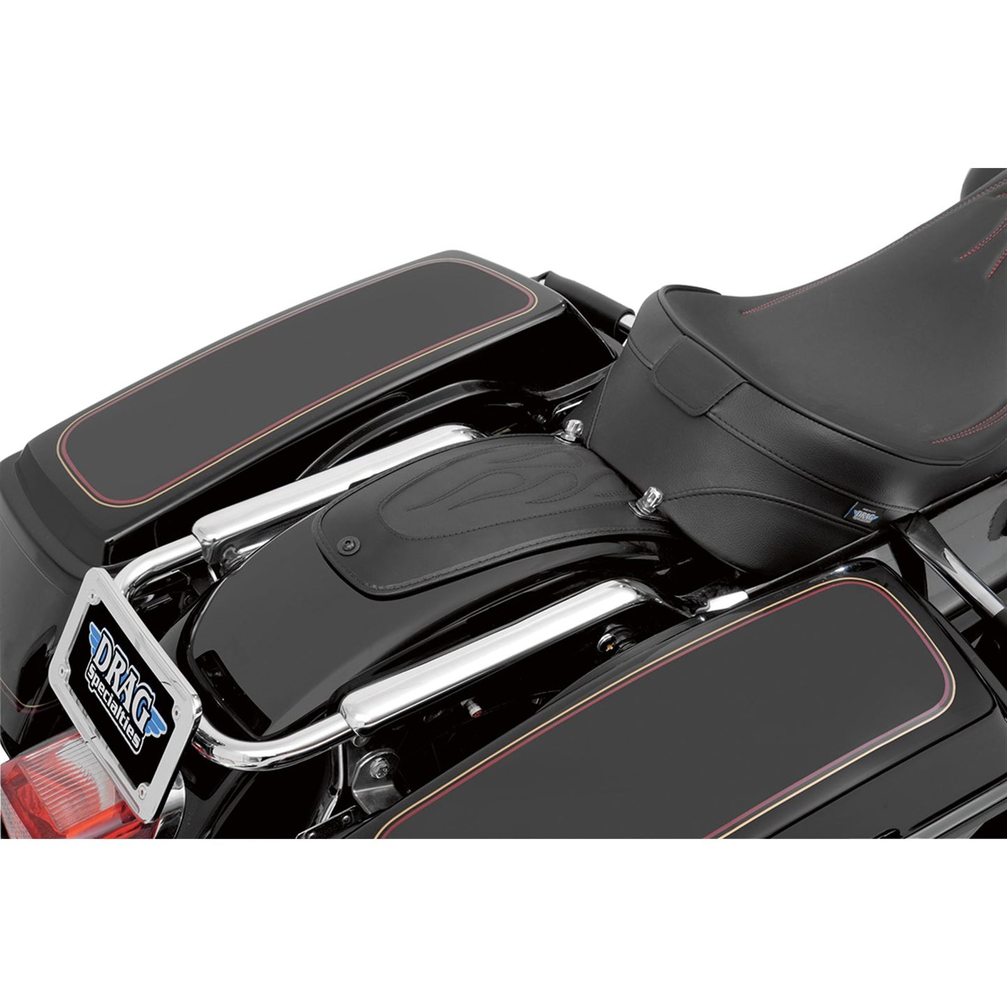 Drag Specialties Fender Skin - Flame Stitched Automotive-Grade Vinyl Center 12"Lx5.5"W 1405-0140_374130