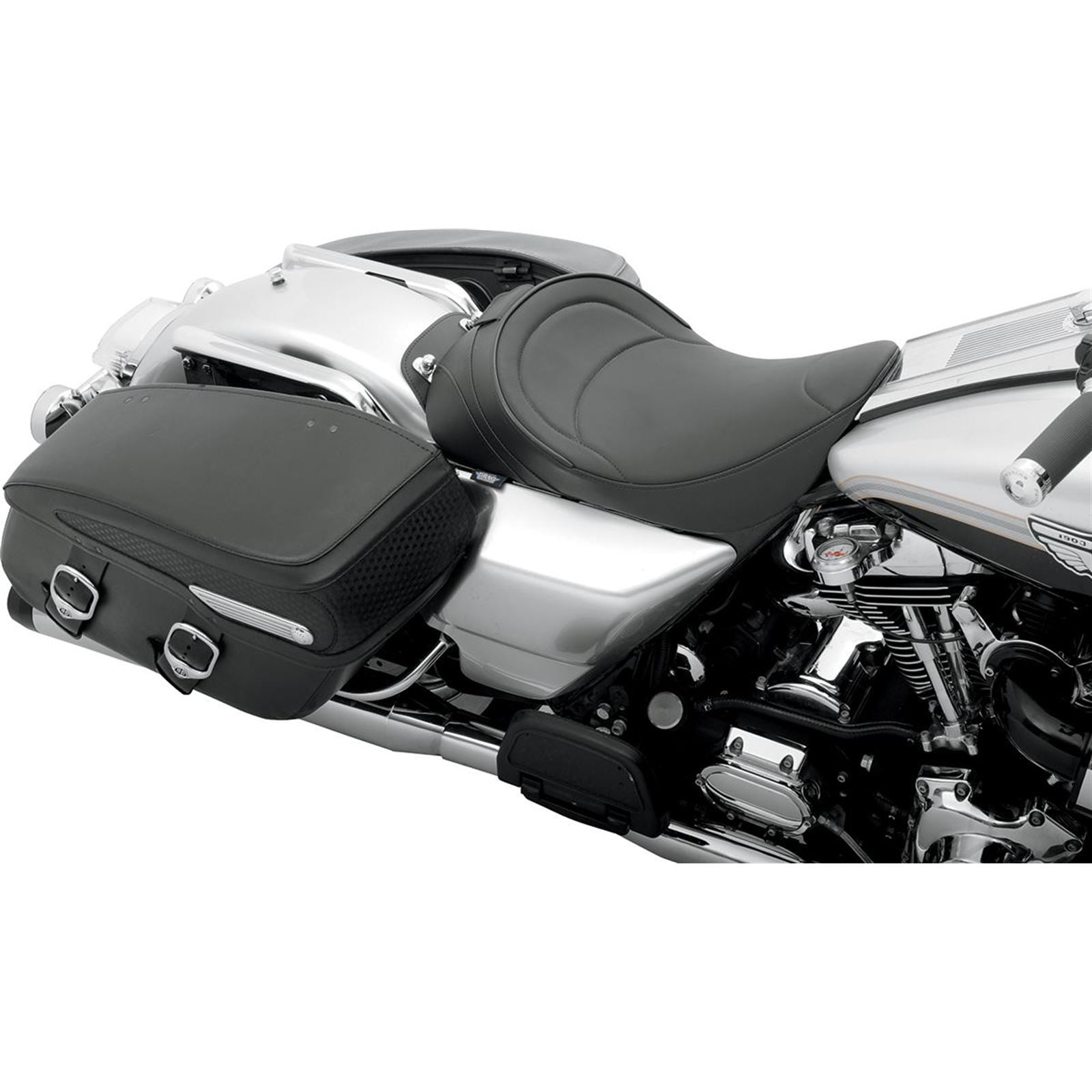 Drag Specialties Solo Seat - Mild Stitched - Driver Backrest - FLH '97-'07 0801-0493_285786
