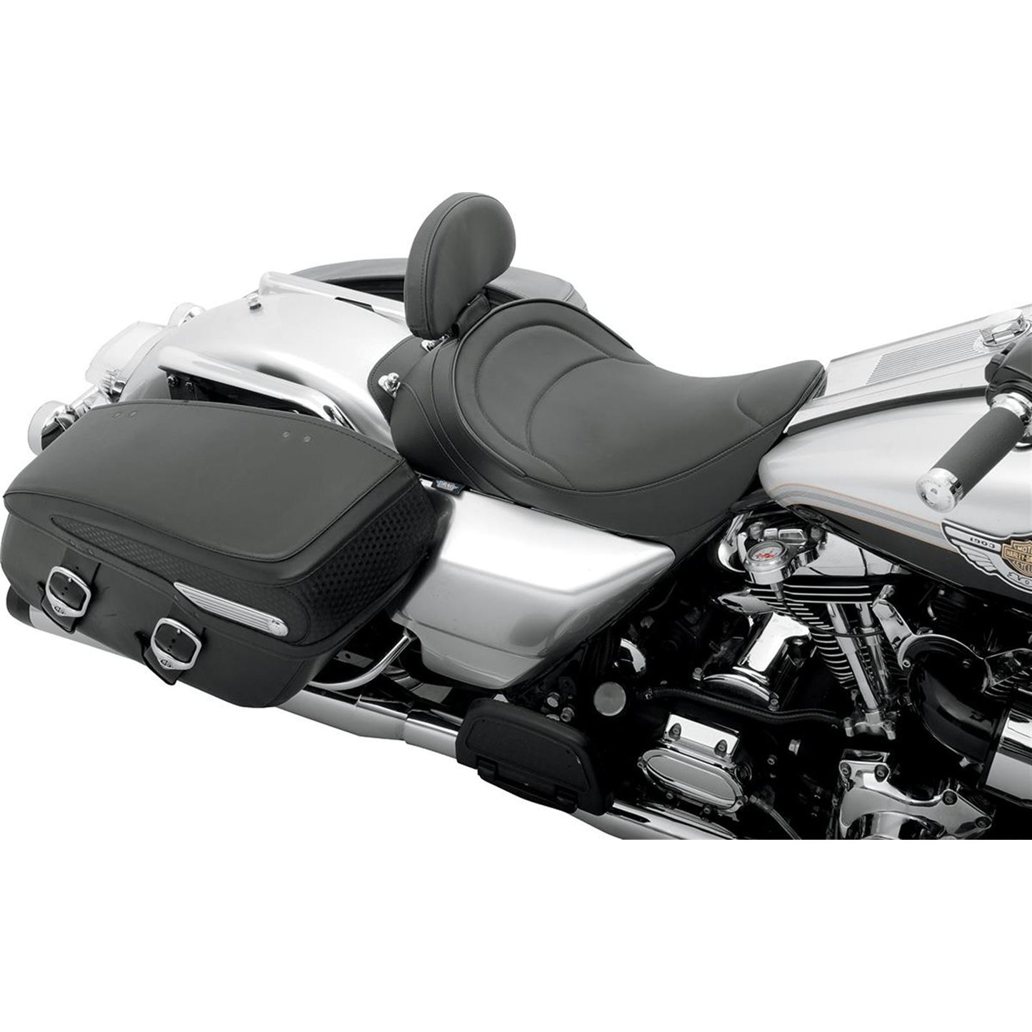 Drag Specialties Solo Seat - Mild Stitched - Driver Backrest - FLH '97-'07 0801-0493_285787