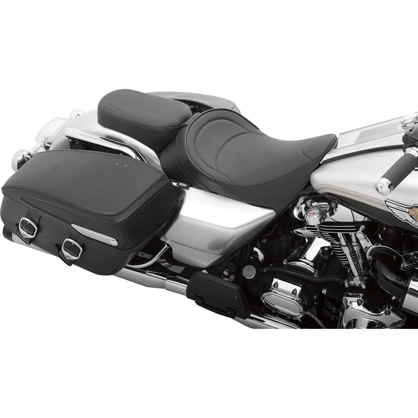 Drag Specialties Solo Seat - Mild Stitched - Driver Backrest - FLH '97-'07 0801-0493_285788