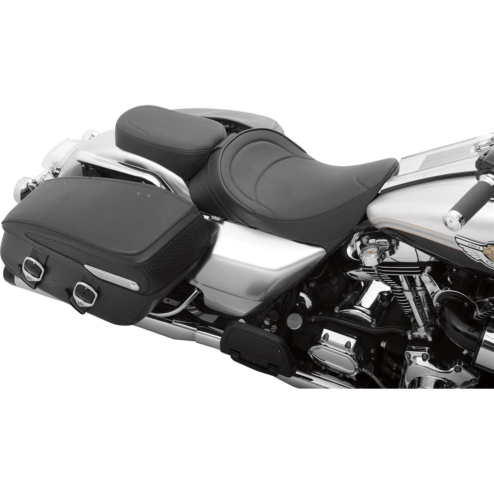 Drag Specialties Solo Seat - Mild Stitched - Driver Backrest - FLH '97-'07 0801-0493_285788