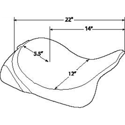 Drag Specialties Solo Seat - Mild Stitched - Driver Backrest - FLH '97-'07 0801-0493_285792