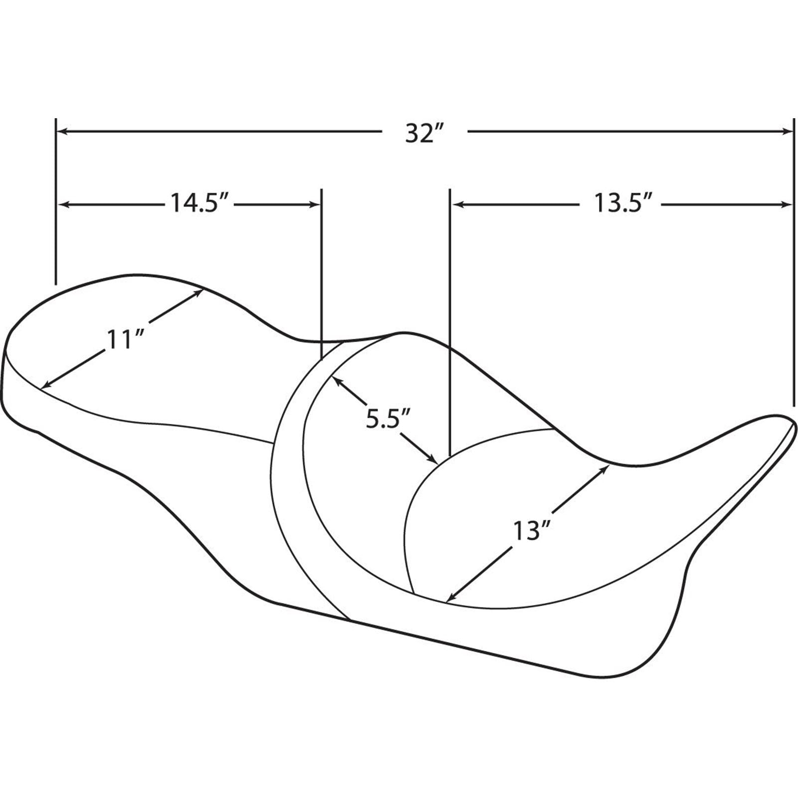 Drag Specialties Low Forward Touring Seat - Double Diamond - Driver Backrest 0801-1169_285831