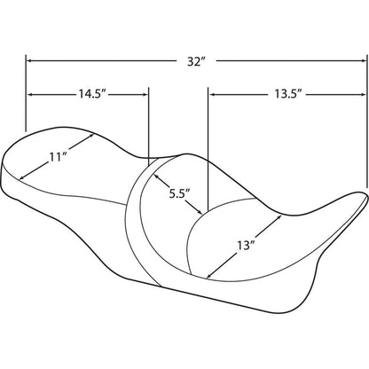 Drag Specialties Low Forward Touring Seat - Double Diamond - Driver Backrest 0801-1169_285831