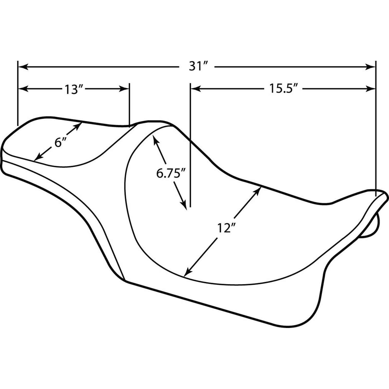 Drag Specialties Predator III Seat - Double Diamond - Vinyl - FL 0801-1114_285837