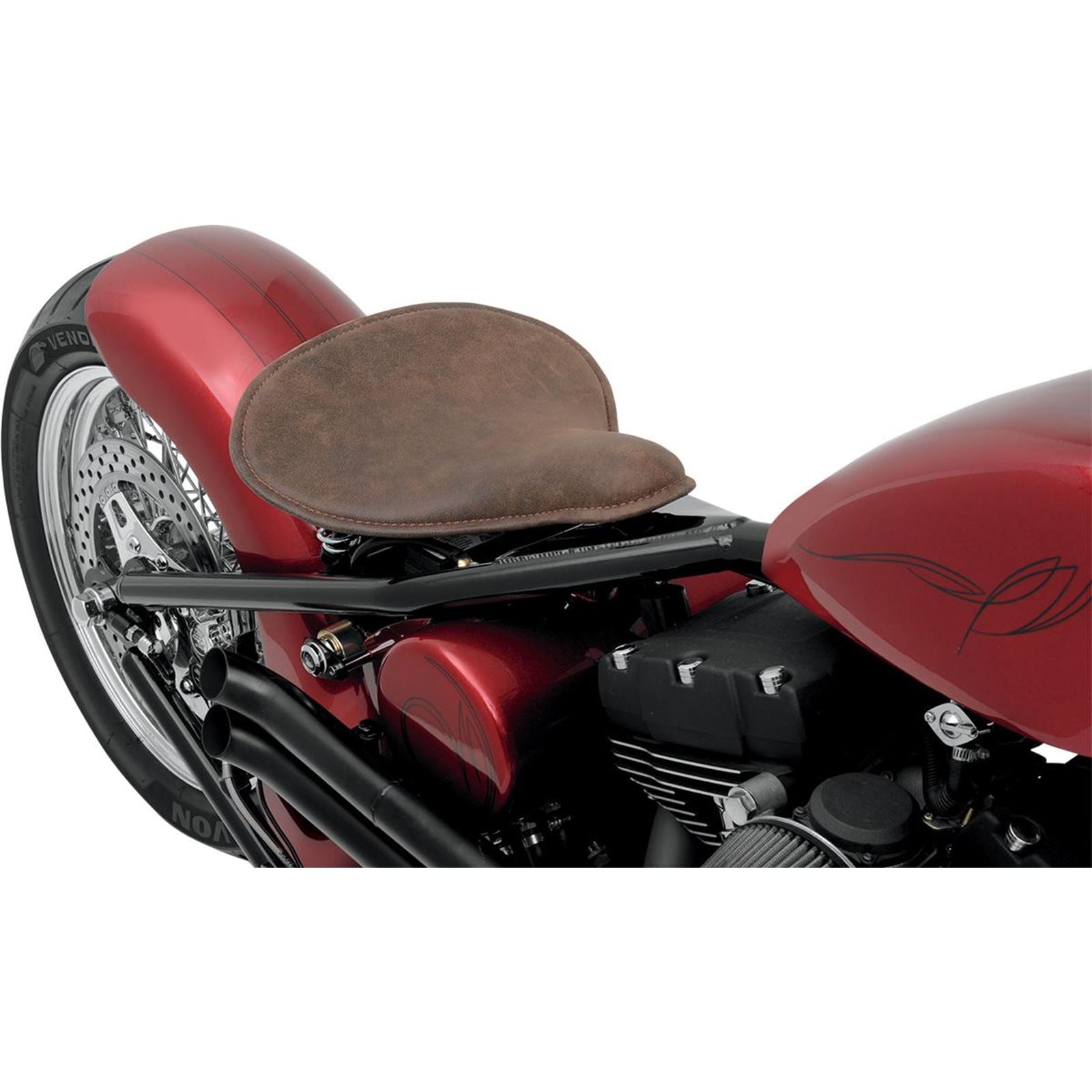 Drag Specialties Low Solo Seat - Large - Brown 0806-0056_285862