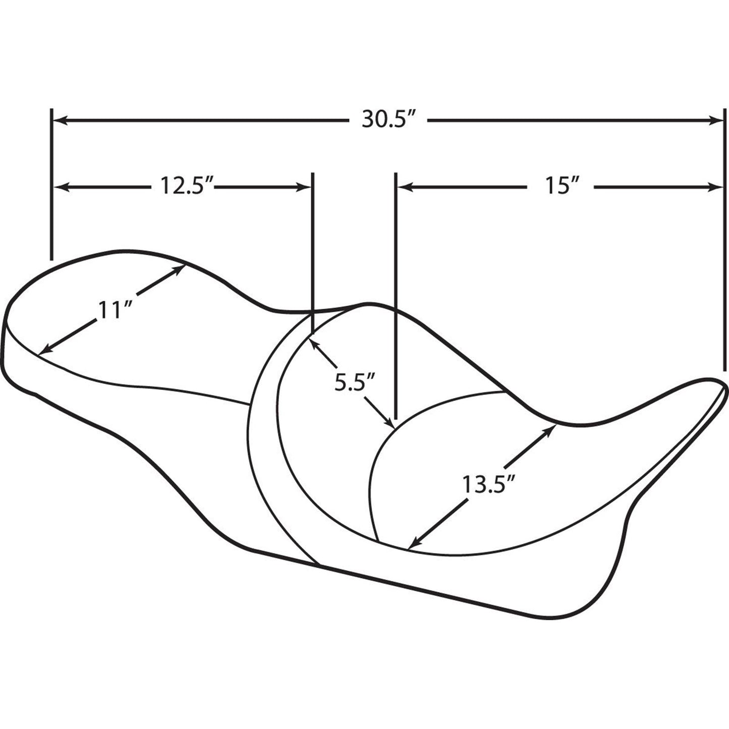Drag Specialties Low Forward Touring Seat - Diamond 0801-1011_285908