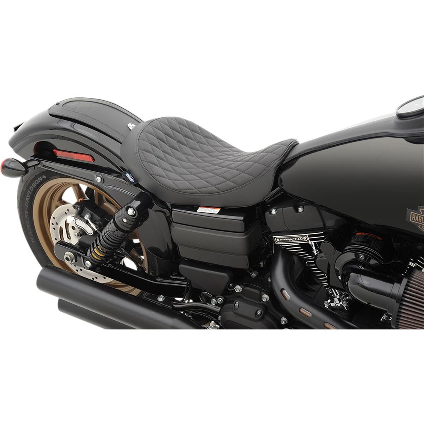 Drag Specialties Low Solo Seat - Double Diamond - FXD 0803-0547_285928