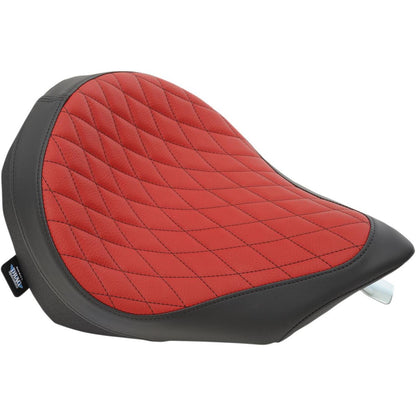 Drag Specialties Low Solo Seat - Double Diamond - Red - Vegas 0810-1885_619201
