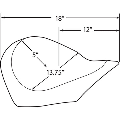 Drag Specialties Low Solo Seat - Double Diamond - Red - Vegas 0810-1885_374028