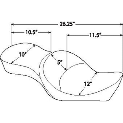 Drag Specialties Double Bucket Smooth Seat - XL '10+ 0804-0604_285979