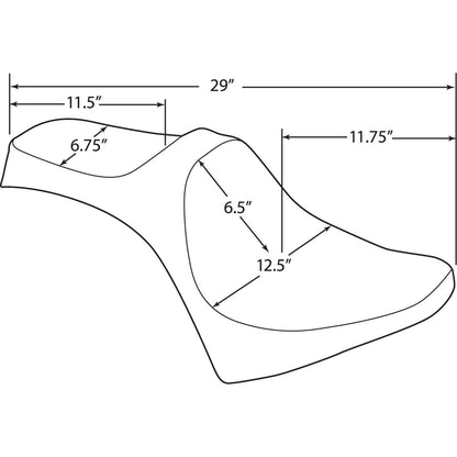 Drag Specialties Predator III Seat - Double Diamond - Scout 0810-2119_374080
