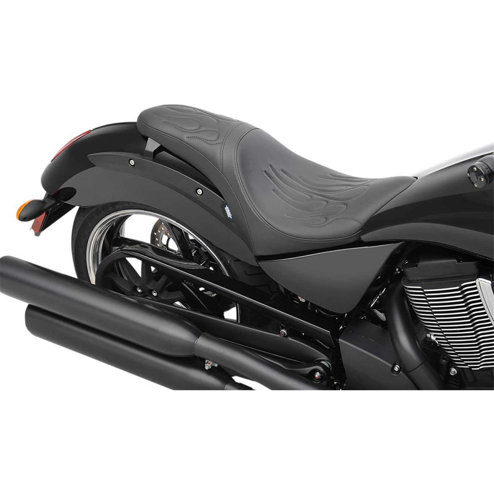 Drag Specialties Predator Seat - Flame Stitched - Vegas 0810-1597_619203