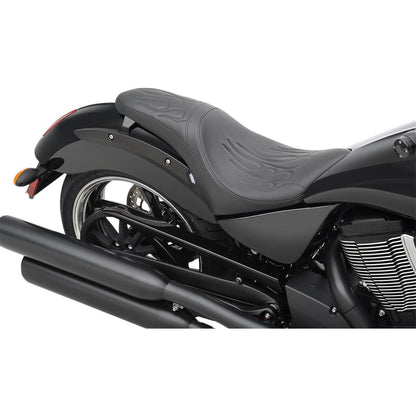 Drag Specialties Predator Seat - Flame Stitched - Vegas 0810-1597_619203