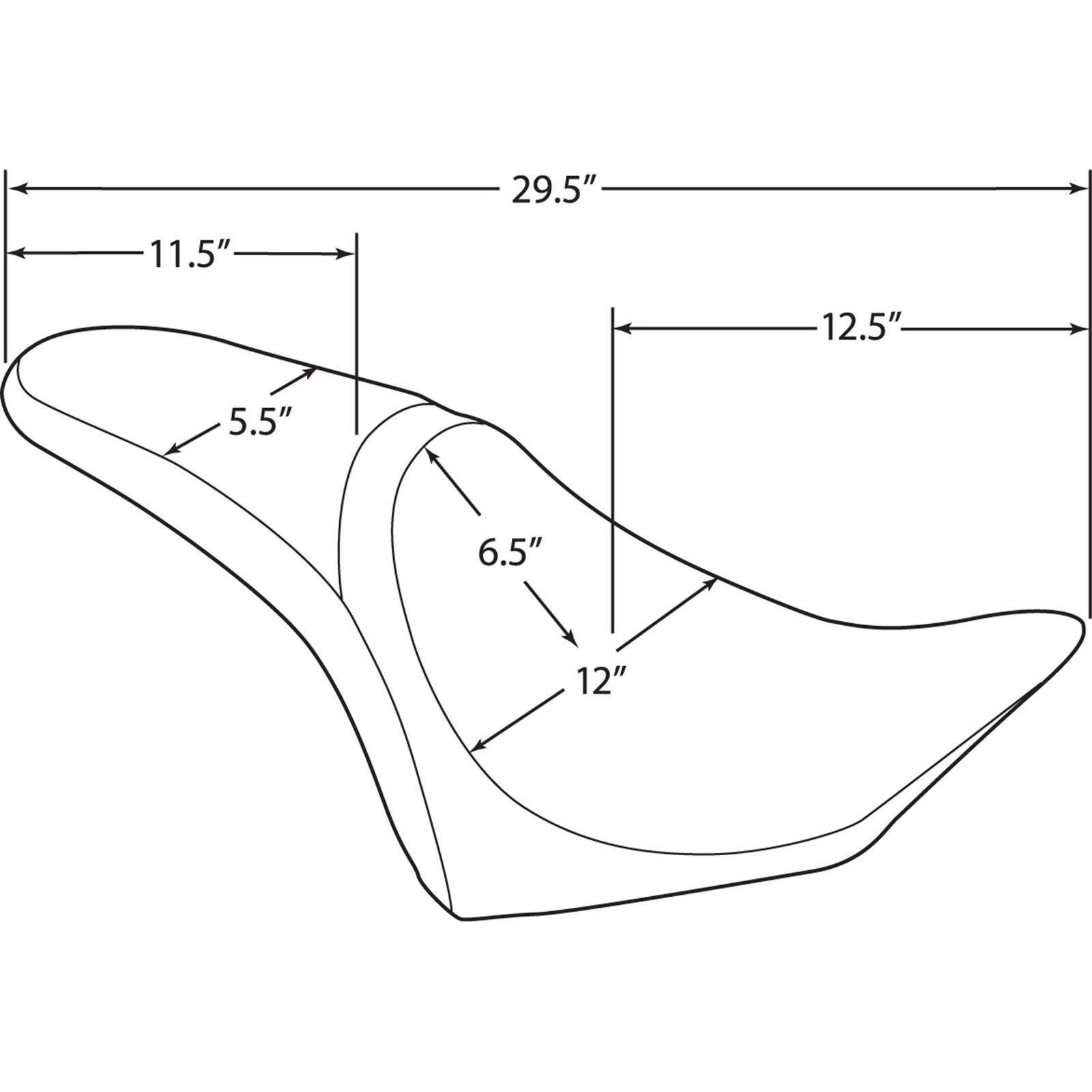 Drag Specialties Predator Seat - Flame Stitched - Vegas 0810-1597_374008