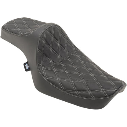 Drag Specialties Predator III Seat - Double Diamond - Silver Thread - XL 0804-0733_286040