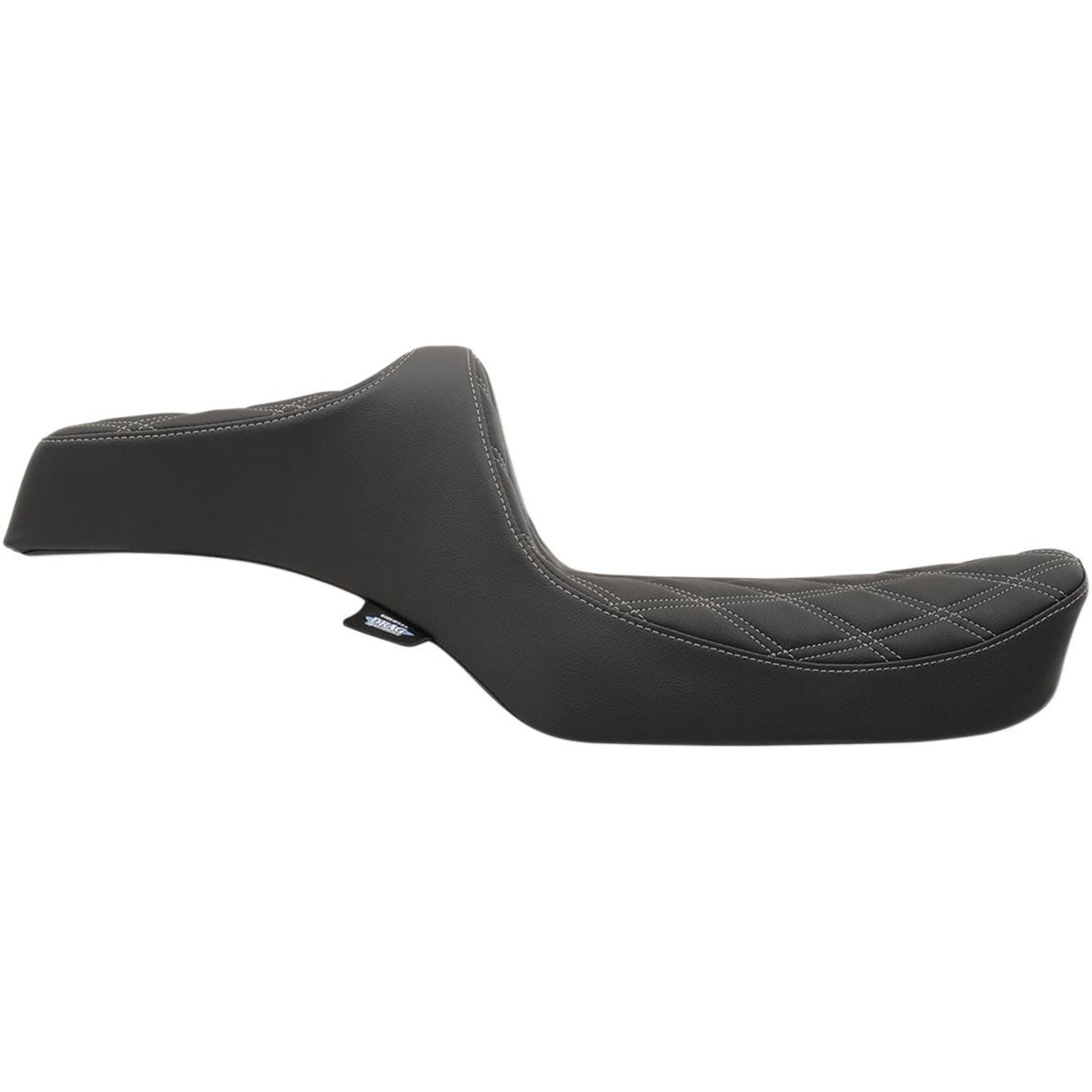 Drag Specialties Predator III Seat - Double Diamond - Silver Thread - XL 0804-0733_286041