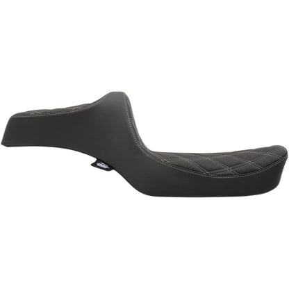 Drag Specialties Predator III Seat - Double Diamond - Silver Thread - XL 0804-0733_286041