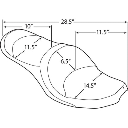 Drag Specialties Double Bucket Smooth Seat - FX/FL '58-'84 0805-0122_286059