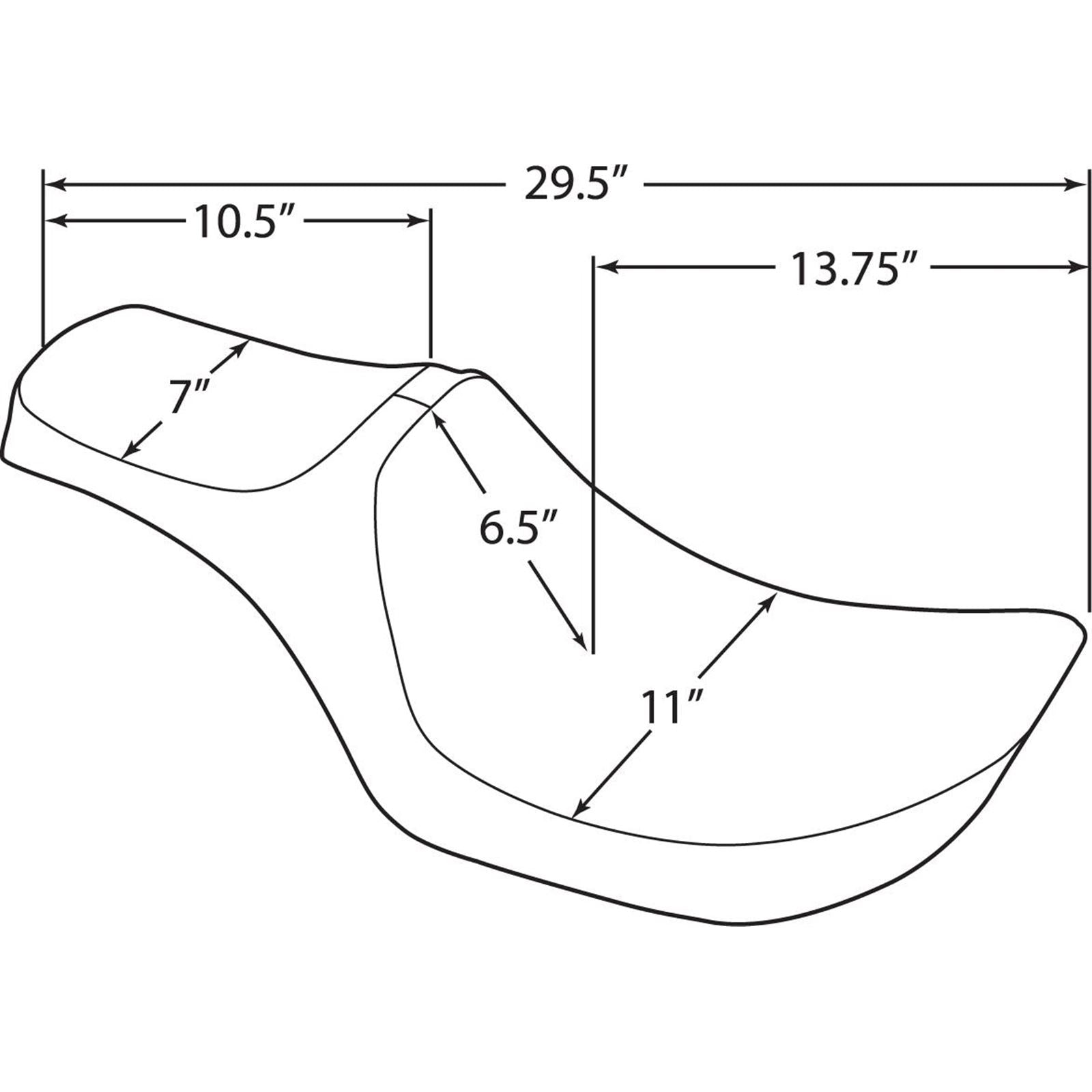 Drag Specialties Predator III Seat - Smooth - FXR 0805-0134_286088