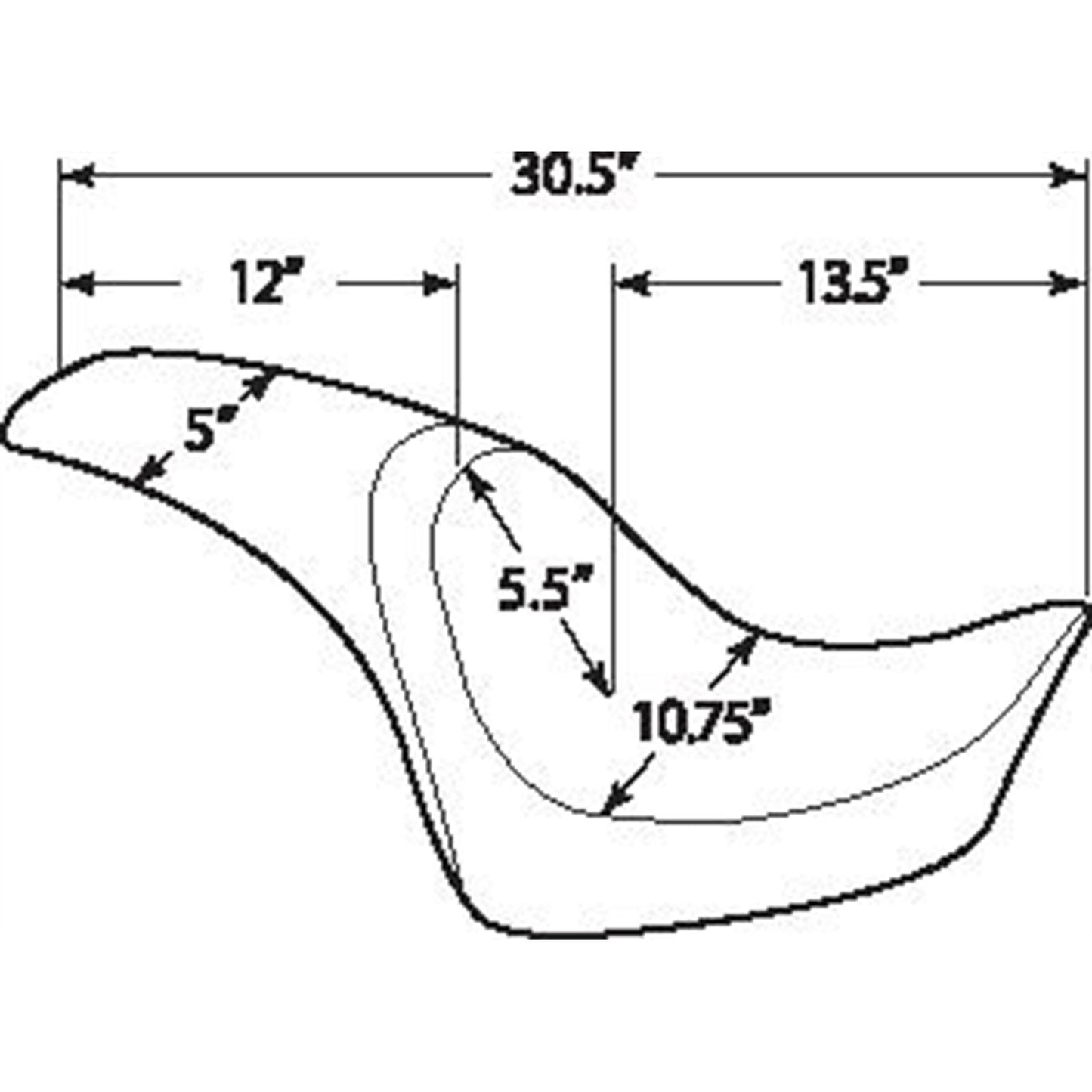 Drag Specialties Predator Seat - Smooth - Softail '84-'99 0802-0401_286097