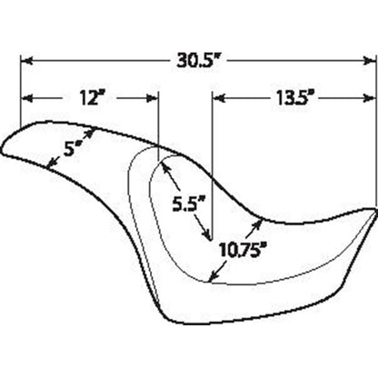 Drag Specialties Predator Seat - Smooth - Softail '84-'99 0802-0401_286097