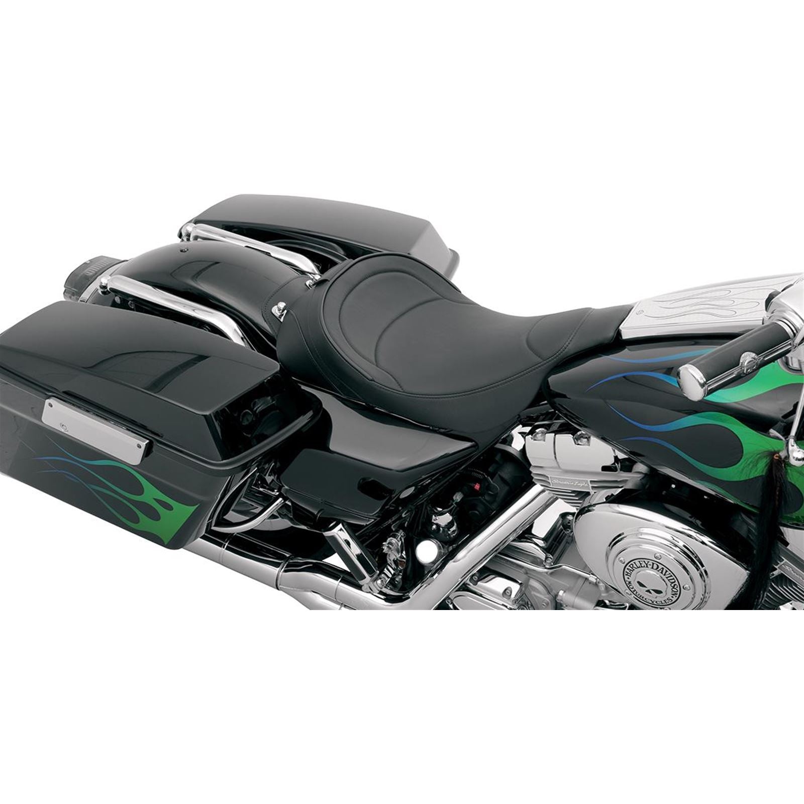 Drag Specialties Solo Seat - Mild Stitched - Driver Backrest - FLT '97-'07 0801-0491_286111