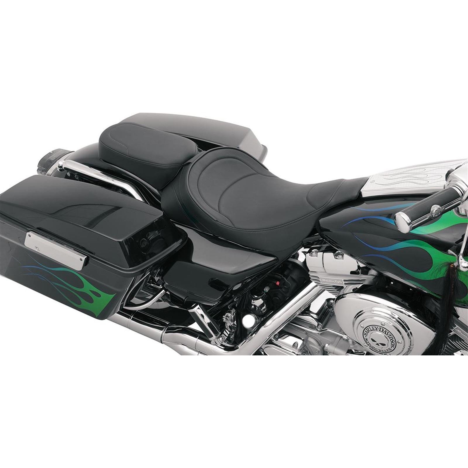 Drag Specialties Solo Seat - Mild Stitched - Driver Backrest - FLT '97-'07 0801-0491_286113